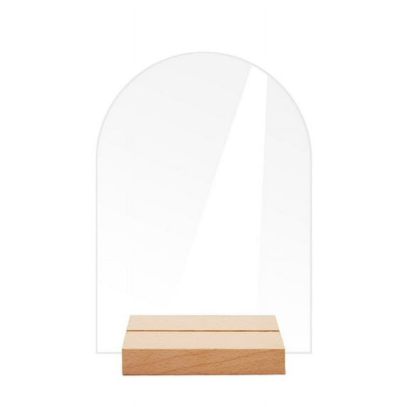 12PCS DIY Blank Acrylic Table Sign Clear Sign with Stand Transparent Arch Table Numbers Table Card Wedding Decoration,C