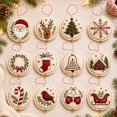 thumbnail image 1 of 12PCS DIY Felt Christmas Ornament Kit,Hand Embroidery Christmas Ornaments kit, Beginner Craft Set for Adults, Hanging Set, Cross Stitch Pattern, Decoration Making Materials, C, 1 of 5
