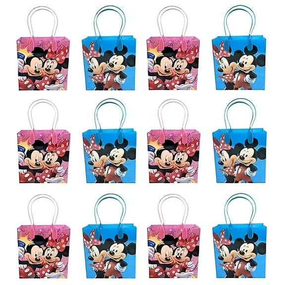 12PCS Disney Mickey and Minnie Mouse Goodie Party Favor Gift Birthday Loot Bags
