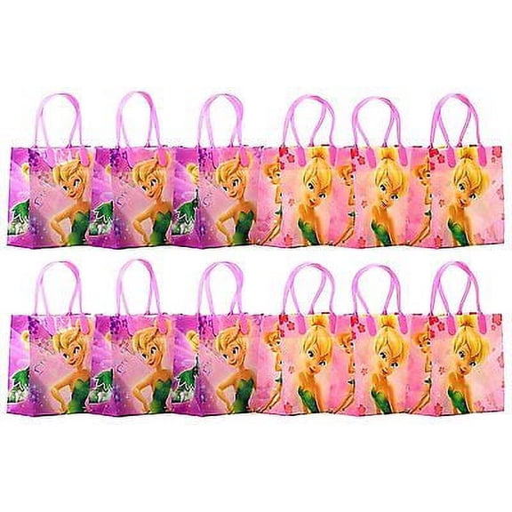 12PCS Disney TinkerBell Goodie Party Favor Gift Birthday Loot Bags Licensed NEW