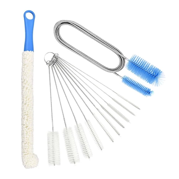 12PCS Drain Cleaner Brush Set Flexible Pipe Brushes For Kitchen Bathroom Sink Tube Bottles Hard To Reach Area