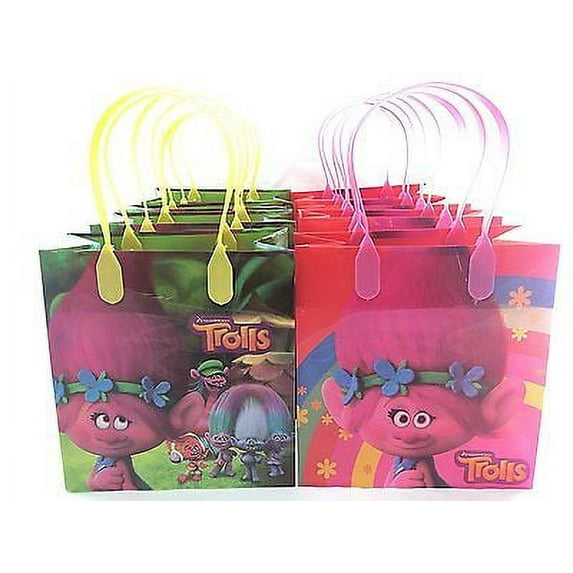 12PCS Dreamworks Trolls Authentic Goodie Party Favor Gift Birthday Loot Bags