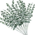 thumbnail image 1 of Dalrosia 12PCS Eucalyptus Stems Decor Artificial Eucalyptus Leaves Faux Greenery Branches for Wedding Centerpiece Flower Floral Arrangement Farmhouse Home Decoration, 1 of 7