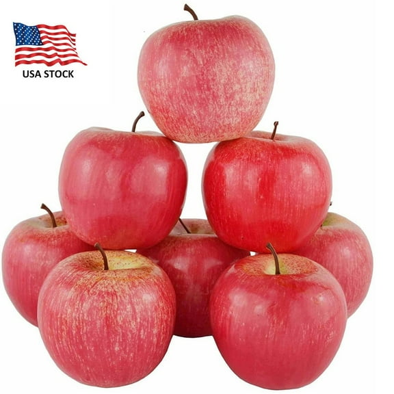 12PCS Fake Red Apples Gala Apples Lifelike Simulation for Home House Kitchen Table Basket Photography Party Decoration
