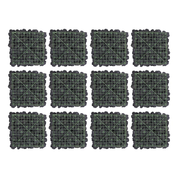 12PCS Flower Wall Panels, Rose Wall Background, Artificial Flowers Black