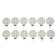 thumbnail image 1 of 12PCS G4 Puck Lights LED Bulbs Side Pin Base Round G4 5050 12SMD LED RV Light Home Reading Light, White,12 x Lights,Silver, 1 of 10