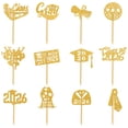thumbnail image 1 of 12PCS Glitter 2026 Congratulations Graduation Cake Topper,Congrats Grad Cake Decor - 2026 High School/College/Senior Graduation Party Decorations Supplies, 1 of 9