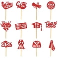 thumbnail image 1 of 12PCS Glitter 2026 Congratulations Graduation Cake Topper,Congrats Grad Cake Decor - 2026 High School/College/Senior Graduation Party Decorations Supplies, 1 of 9