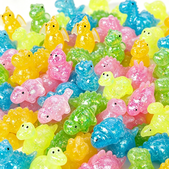 12PCS Glitter Dinosaur Squishy Toys, Slow Rising Stress Relief Anxiety Relief Sensory Clear Dino Squeeze Toys, Bulk Party Favors, Classroom Prizes, Goodie Bag Fillers - Assorted Varieties