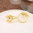 thumbnail image 1 of 12PCS Gold Napkin Rings, Metal Leaf Napkin Ring Holders for Cloth Napkins, Fall Napkin Ring Buckles Bulk for Wedding Receptions, Christmas Thanksgiving Holiday Party Dinner Table Settings, 1 of 8