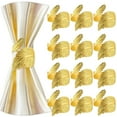 thumbnail image 1 of 12-Pack Napkin Rings, Golden Leaf Napkin Rings, Leaf-shaped Elegant Napkin Rings, for Table Setting Parties, Weddings, Christmas, Easter, Thanksgiving, Gifts for Housewarming, 1 of 5