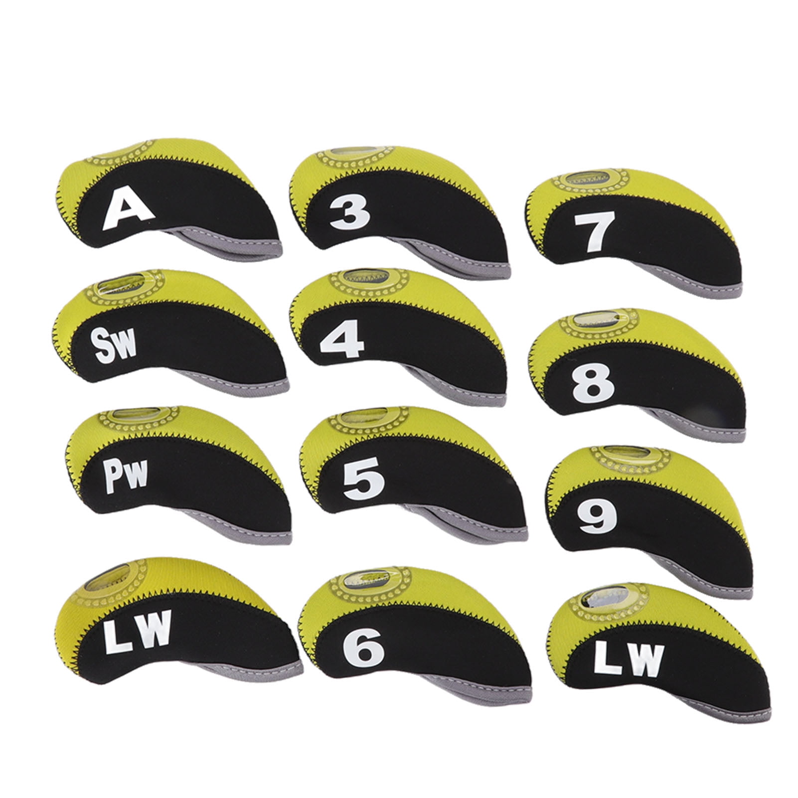 12PCS Golf Club Head Covers Neoprene Scratch Proof Golf Club Head