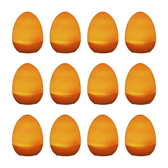 12PCS Light-Up Easter Eggs Decorative Light, 2.5x1.9" LED Eggs Ornaments Candle Light for Easter Tree, Home Decor & Party Displays