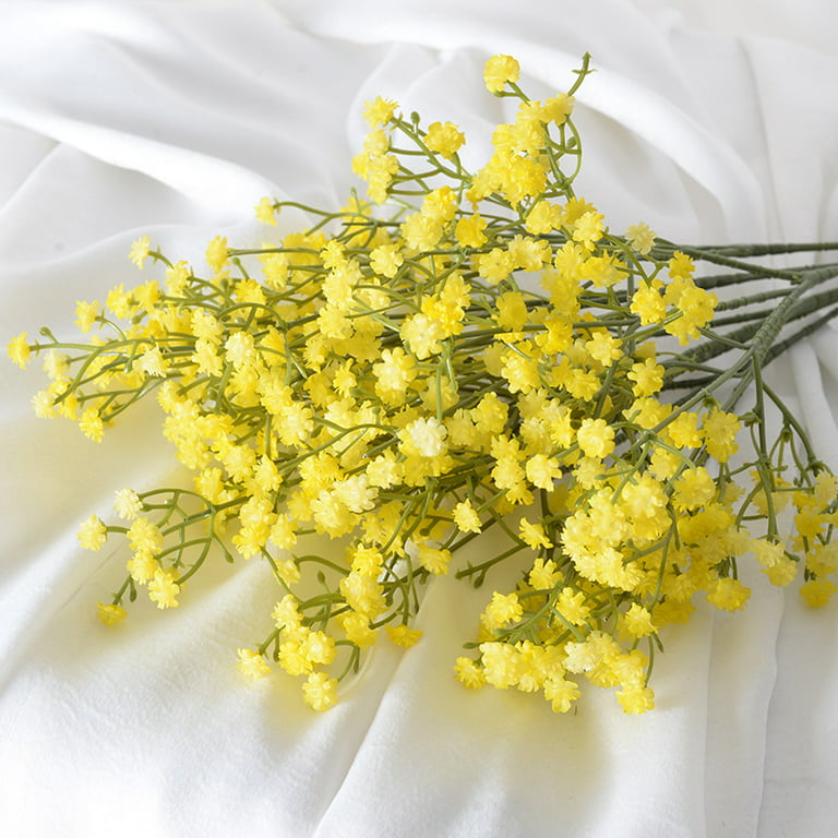 12PCS Artificial Baby Breath Flower Fake Real Touch Gypsophila
