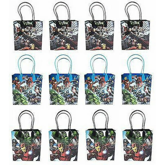 12PCS Marvel Avengers Authentic Goodie Party Favor Gift Birthday Loot Bags NEW