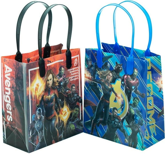 12PCS Marvel Avengers Captain Marvel Goodie Party Favor Gift Birthday Loot Bags