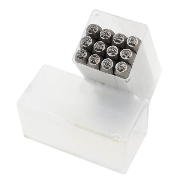 12PCS Metal Letter Punch Set 1/8 Steel Cute Dog Stamp Set Stamping Tool for Imprinting Metal,1eatherCraft