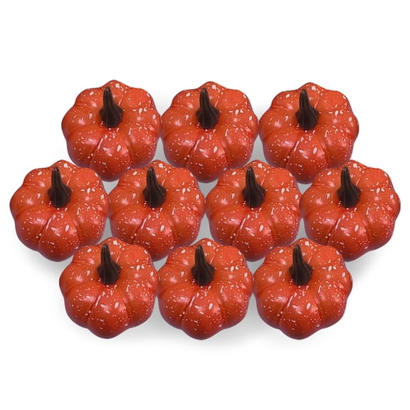 12PCS Mini Artificial Pumpkins, Fall Harvest Simulation Pumpkins Decor Fake Fruit Home Decor for Halloween Thanksgiving Party Decorations (Orange)