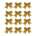 thumbnail image 1 of 12PCS Mini Christmas Tree Hanging Bows – Small Red Ornaments for Tree, Wreath, Gift Wrap, DIY Crafts & Holiday Decorations, 1 of 5