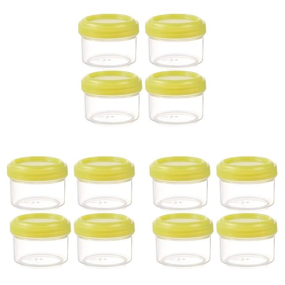 12PCS Mini Clear Jars With Leakproof Lids Round Clear Container 35ml Refillable Storage Containers For Home And Kitchen Organizing Home Decor Easy To Use 4.5x4.5x3.5cm