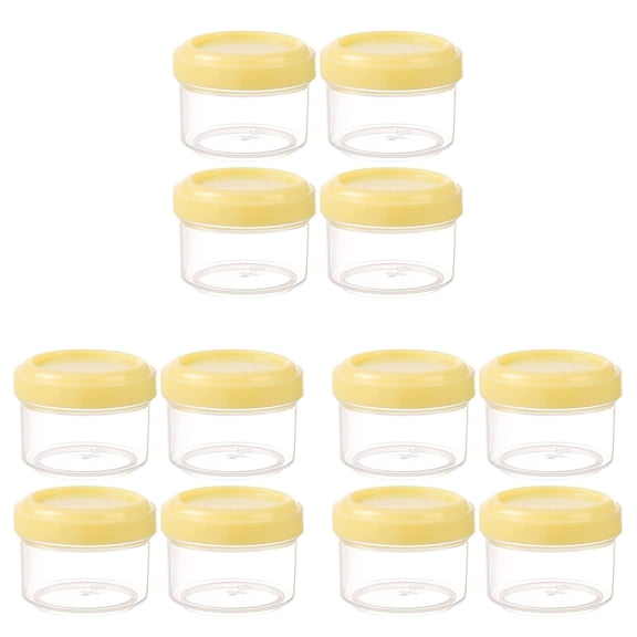 12PCS Mini Clear Jars With Leakproof Lids Round Clear Container 35ml Refillable Storage Containers For Home And Kitchen Organizing Home Decor Easy To Use