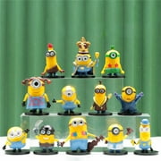 12PCS Minions Toys, Action Figures for Boys and Grils, Handmade Minions Miniature Decorations, Twisted Egg Doll Toys, Minions Despicable Me 4 Toys, Age 3+