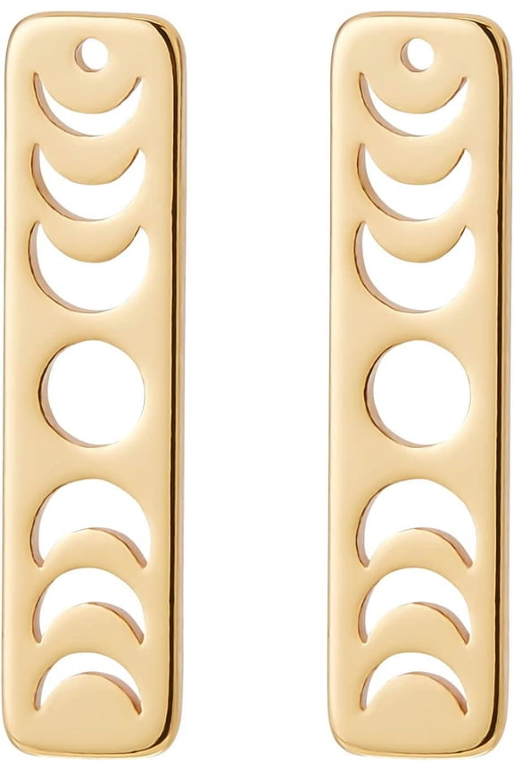 12PCS Moon Phase Necklace Bar Pendant Jewelry Making Necklace DIY Decoration 20x5x1mm for diy