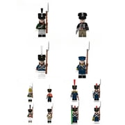 12PCS Napoleon Wars Russian Artillery Foot Guard Uhlan Soldiers Minifigures Collection Building Block Action Figures Toys Set