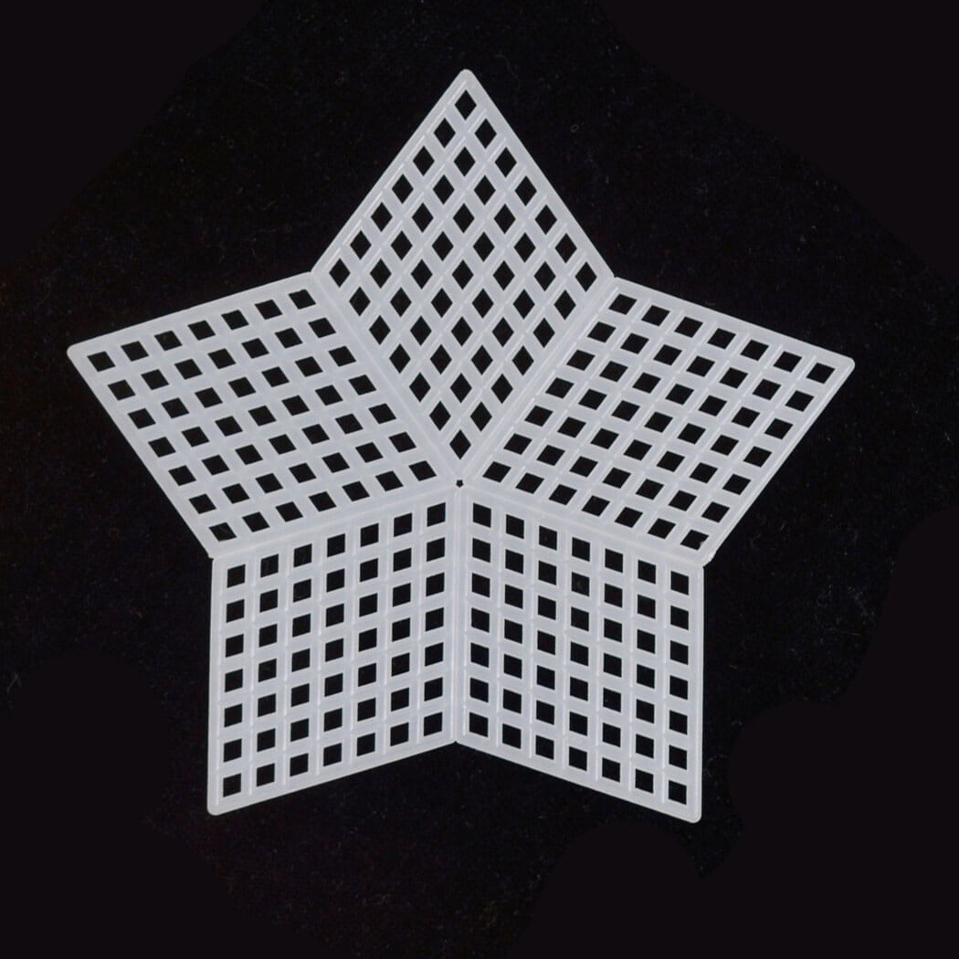 12PCS Needlepoint Canvas Mesh Sheets Star Shape Plastic Canvas Blank ...