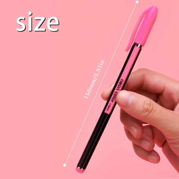 12PCS Neon Color Pens Gel Pens Coloring Pens Flash Pen, #D