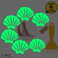 thumbnail image 1 of 12PCS Non Slip Bathtub Stickers,Sea Shell Shaped Anti Non Slip Stickers with 1 Scraper Room, Clear PEVA Bathtub Stickers for Bathtub, Bathroom, Kitchen, Stairs Steps (Glow Green), 1 of 6