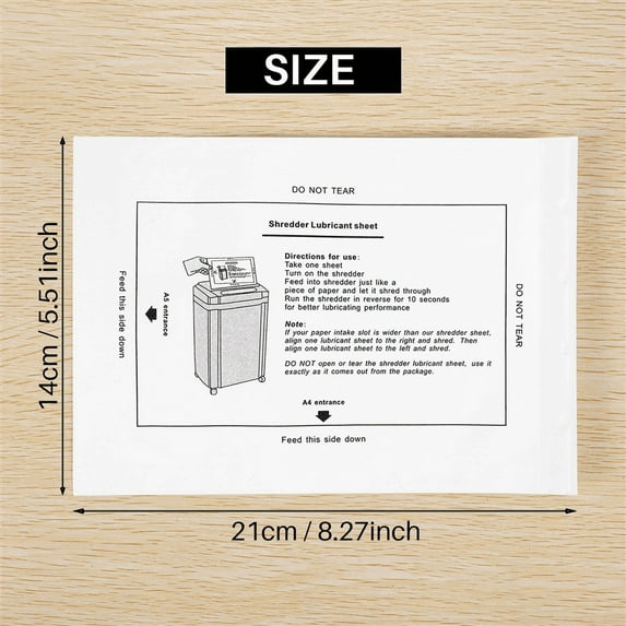 12PCS Paper Shredder Lubricant Sheets Lubricating Oil Portable Type for