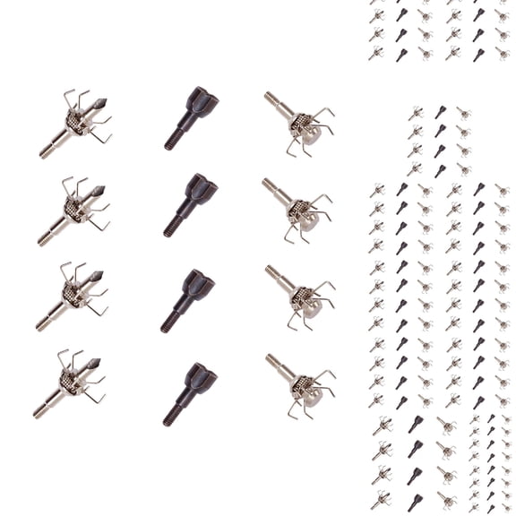 12PCS Points With Broadhead Small Game Tips Screw In Arrowheads