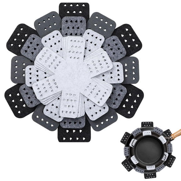 12PCS Pot and Pan Protectors, Pan Protectors for Stacking - Non-Scratch Felt Liners for Stacking Cookware, 4 Sizes Pan Dividers, Pans & Dishes