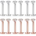 thumbnail image 1 of 12PCS Quality 16G Monroe Lip Rings Cartilage Helix Tragus Earring Labret Studs Piercing Jewelry[q804], 1 of 2