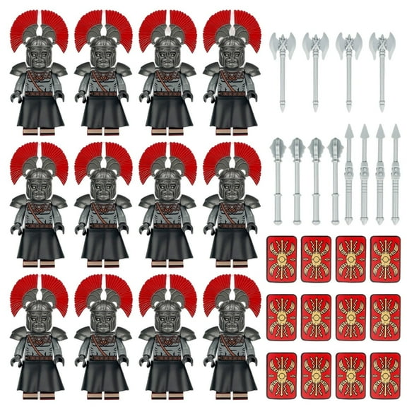 12PCS Rome Army Building Blocks Minifigure Set 1.7Inch Rome Army Creative Collection Toy Set for Kids, Boys,and Enthusiasts