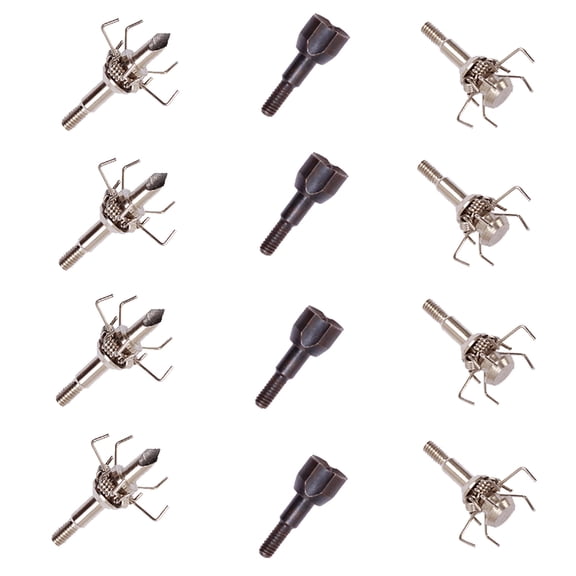 12PCS Screw In Small Game Points Broadhead Arrowheads Tips for Enhanced Accuracy Outdoor Bow Shooting