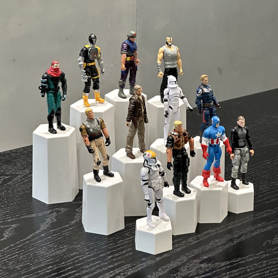 12PCS/Set Action Figure Risers Stands for 3.75inch Vintage & Modern GI