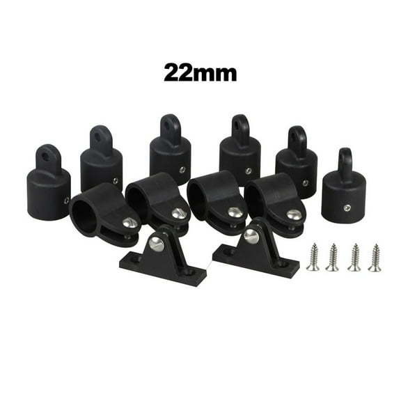 12PCS Set Eye End Cap/Jaw Sliding Pipe Clamp and Deck Hinge Marine Accessories