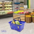 thumbnail image 1 of 12x Shopping Baskets With Handles Retail Store Supermarket Baskets Stackable NEW, 1 of 18