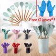 12PCS Silicone Kitchen Utensils Set NonStick Cookware for Kitchen