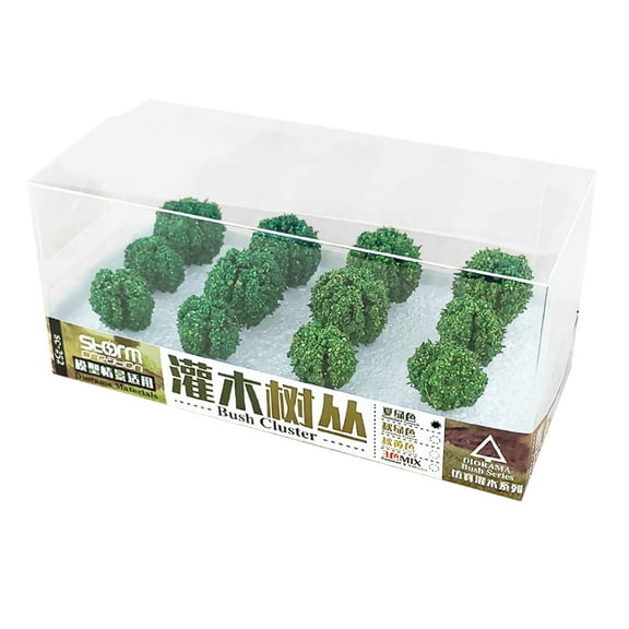 12PCS Simulation Bush Trees Scenery Architecture Trees Model DIY Model Railroad Scenery with Model Bases