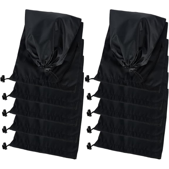 12PCS Small Drawstring Bag Oxford Black Pouch Bags with Drawstring Bulk Cinch Stuff Sacks Grip Bag for Gymnastics Travel Sports Cosmetics