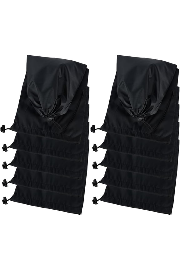 12PCS Small Drawstring Bag Oxford Black Pouch Bags with Drawstring Bulk Cinch Stuff Sacks Grip Bag for Gymnastics Travel Sports Cosmetics