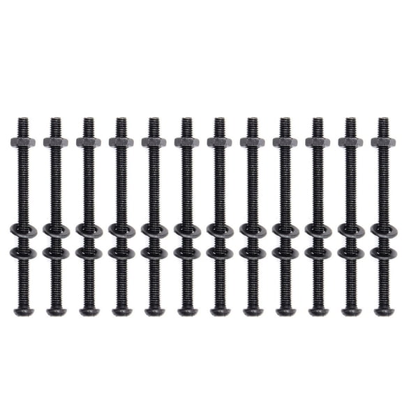 12PCS Socket Screw Set Brake Cage Bolt Machine Screws with Nuts for PC Case Radiator and Fan Mounting Screw Set