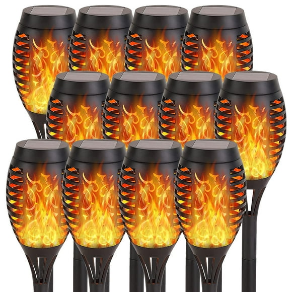 Solar Powered Flame Effect Garden Lights
