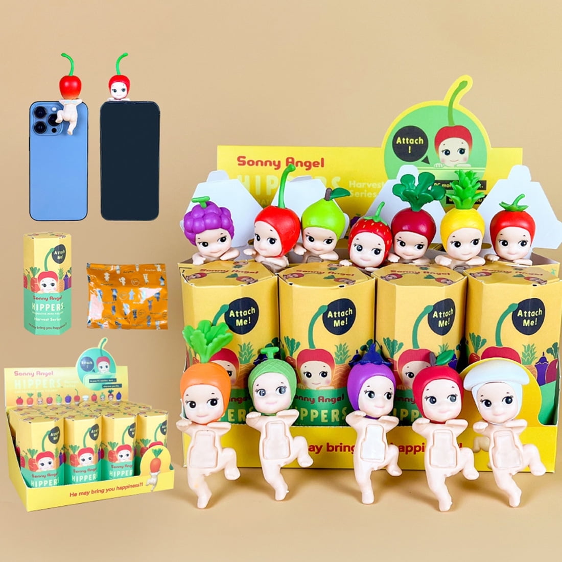 12PCS Sonny Angel Fruit Angel Hippers Lying Down Angel 12PCS Sonny Angel Fruit Angel Hippers Lying Down Angel