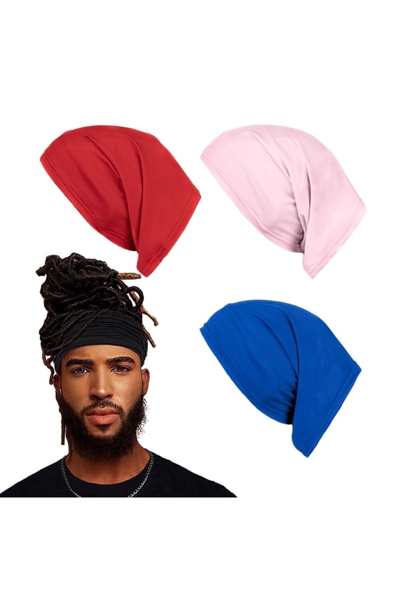 4PCS Spandex Dreadlock Cap, Tube Unisex Bands Elastic Long Hair Dreads Head Wraps, Cap Locks Headbands for Men Women Accessories