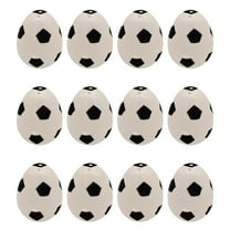 12PCS Sports Balls Easter Eggs Empty 2.4in Plastic Football Fillable Easter Eggs Decorations Bulk Baseball Football Soccer Basketball Easter Basket Stuffers Decor for Easter Hunt Party Supplies