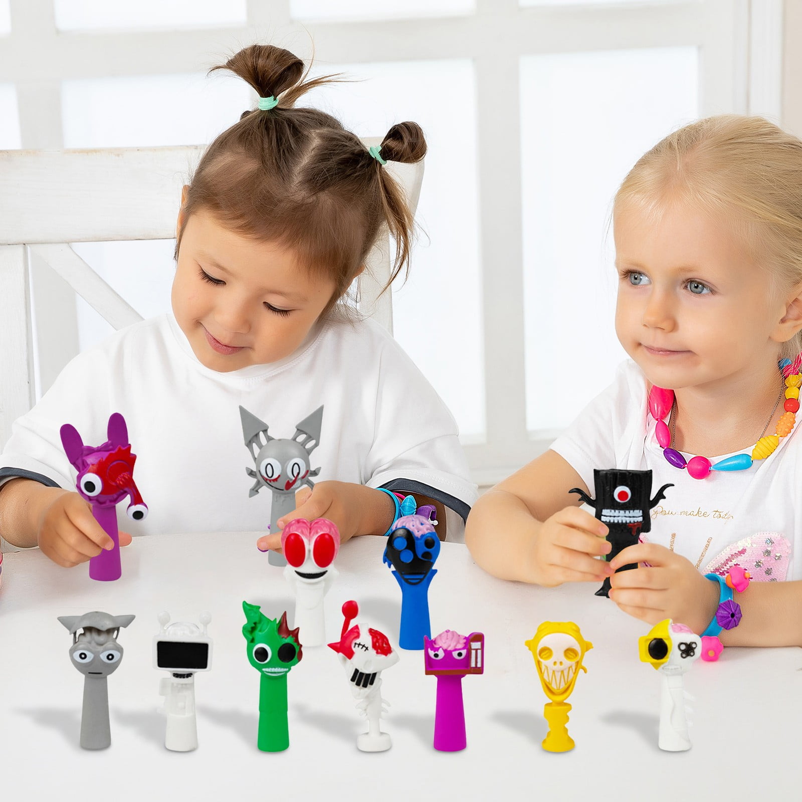Sprunky Fun Minecraft Toys Cyinyin 12 PCS Sprunki Fun Bot Figures, Sprunki Action ...